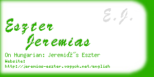 eszter jeremias business card
